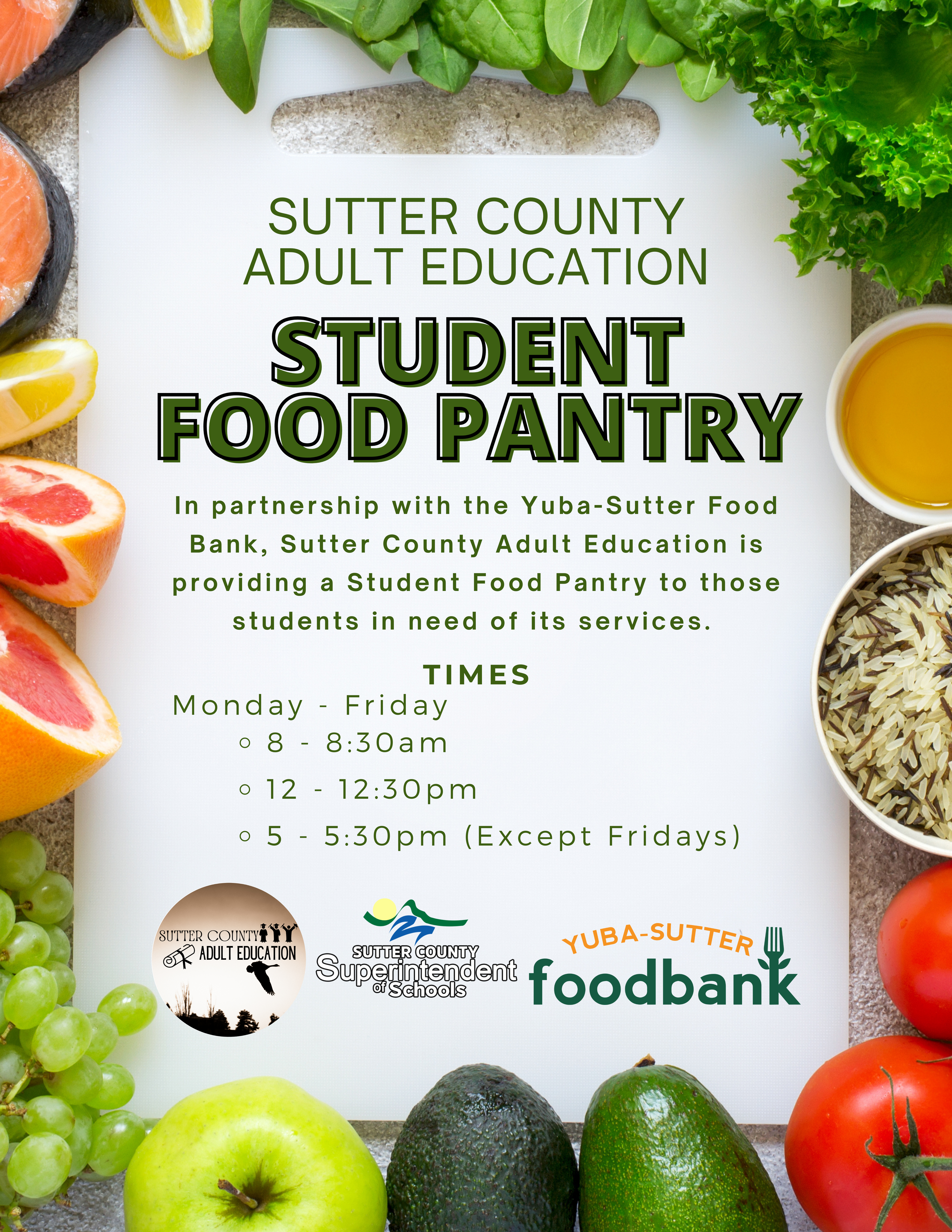 Student Food Pantry Flyer